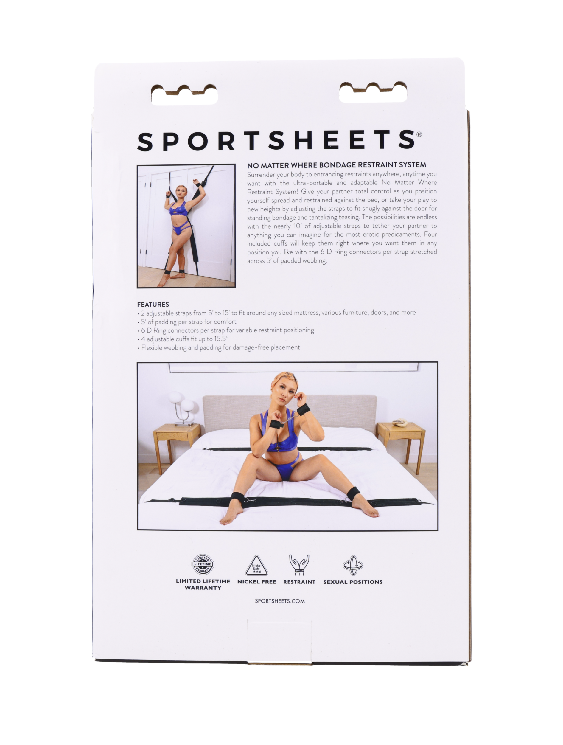 Sportsheets No Matter Where kit bondage letto porta