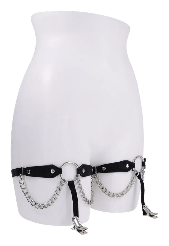 Sportsheets Sex & Mischief Chain Lace giarrettiere nere catene