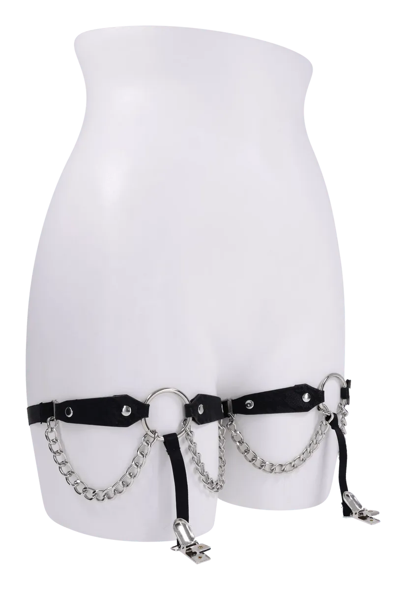 Sportsheets Sex & Mischief Chain Lace giarrettiere nere catene