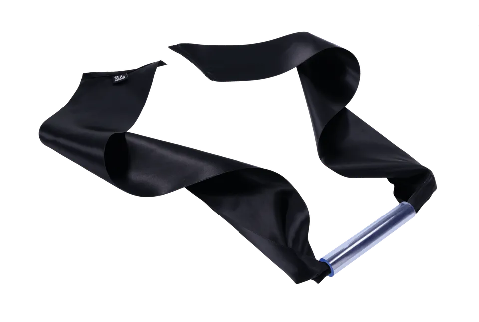 Sex & Mischief Silky Bit Gag bavaglio morso raso nero