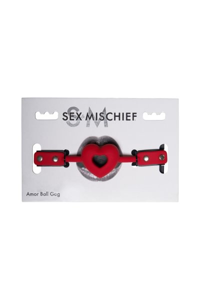 Sportsheets Amor Ball Gag bavaglio cuore rosso traspirante