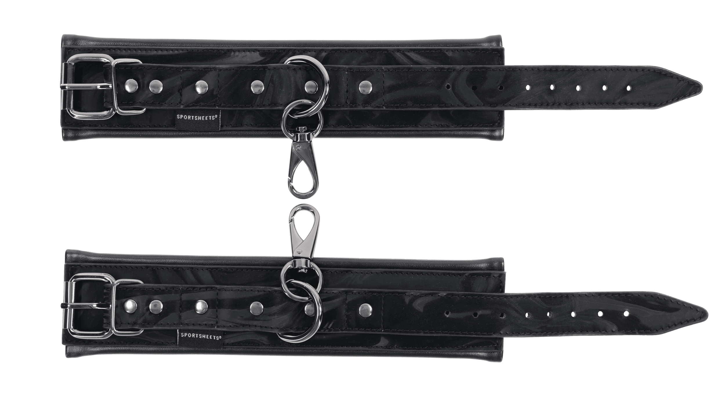 Sportsheets Velvet Noir Manette Bondage Ecopelle Nere