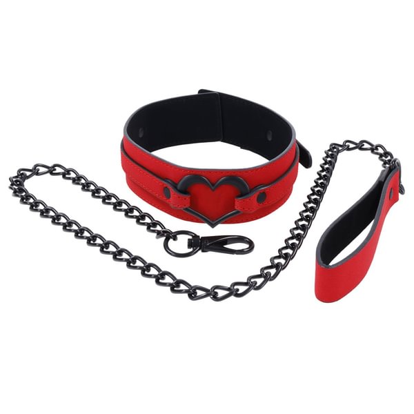 Sportsheets Amor Collar and Leash collare guinzaglio rosso