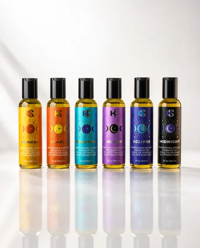 Kamasutra Celestial Aurora olio corpo ai feromoni vaniglia