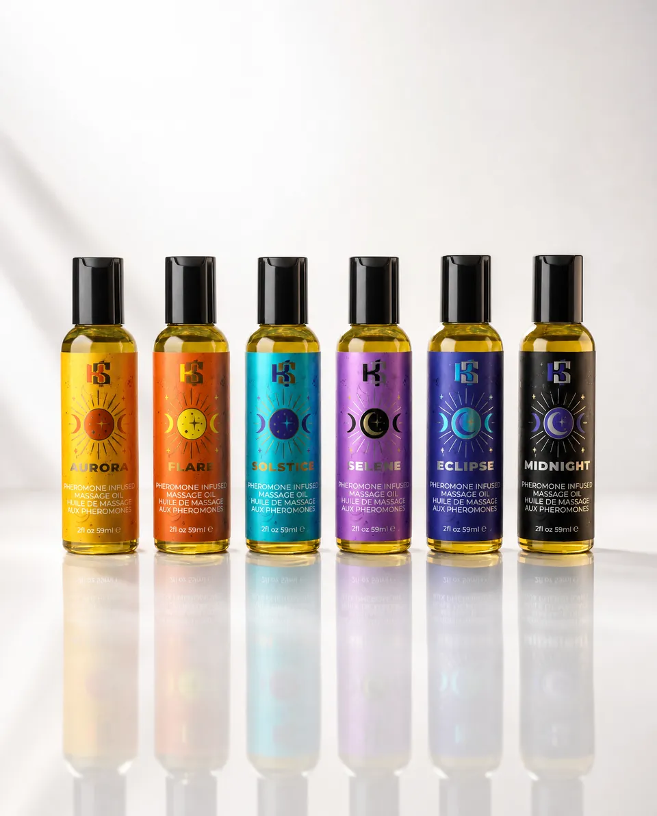 Kamasutra Celestial Aurora olio corpo ai feromoni vaniglia