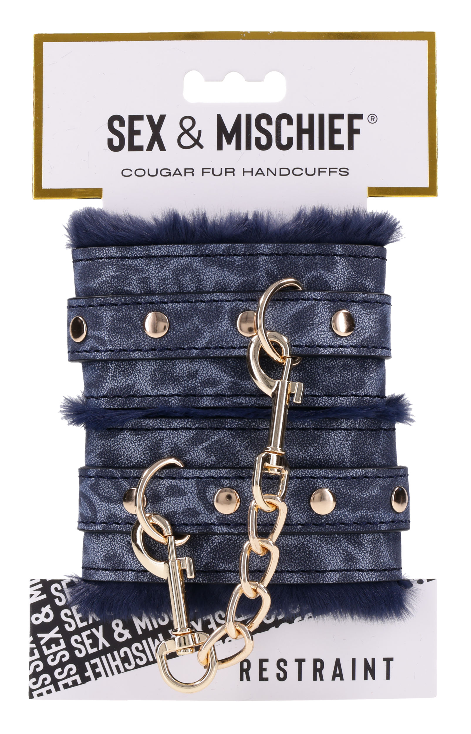 Sportsheets Sex & Mischief Cougar Fur Manette Pelose Blu