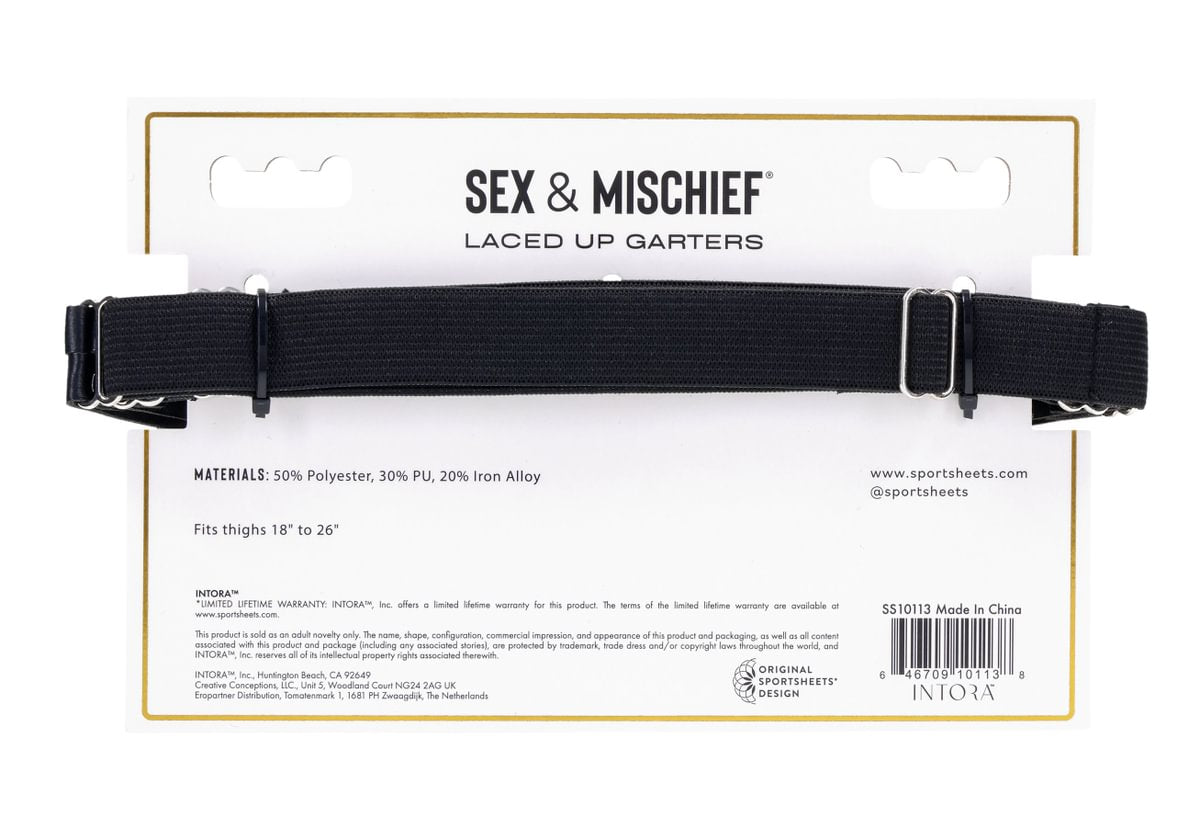 Sportsheets Laced Up Garters reggicalze nere