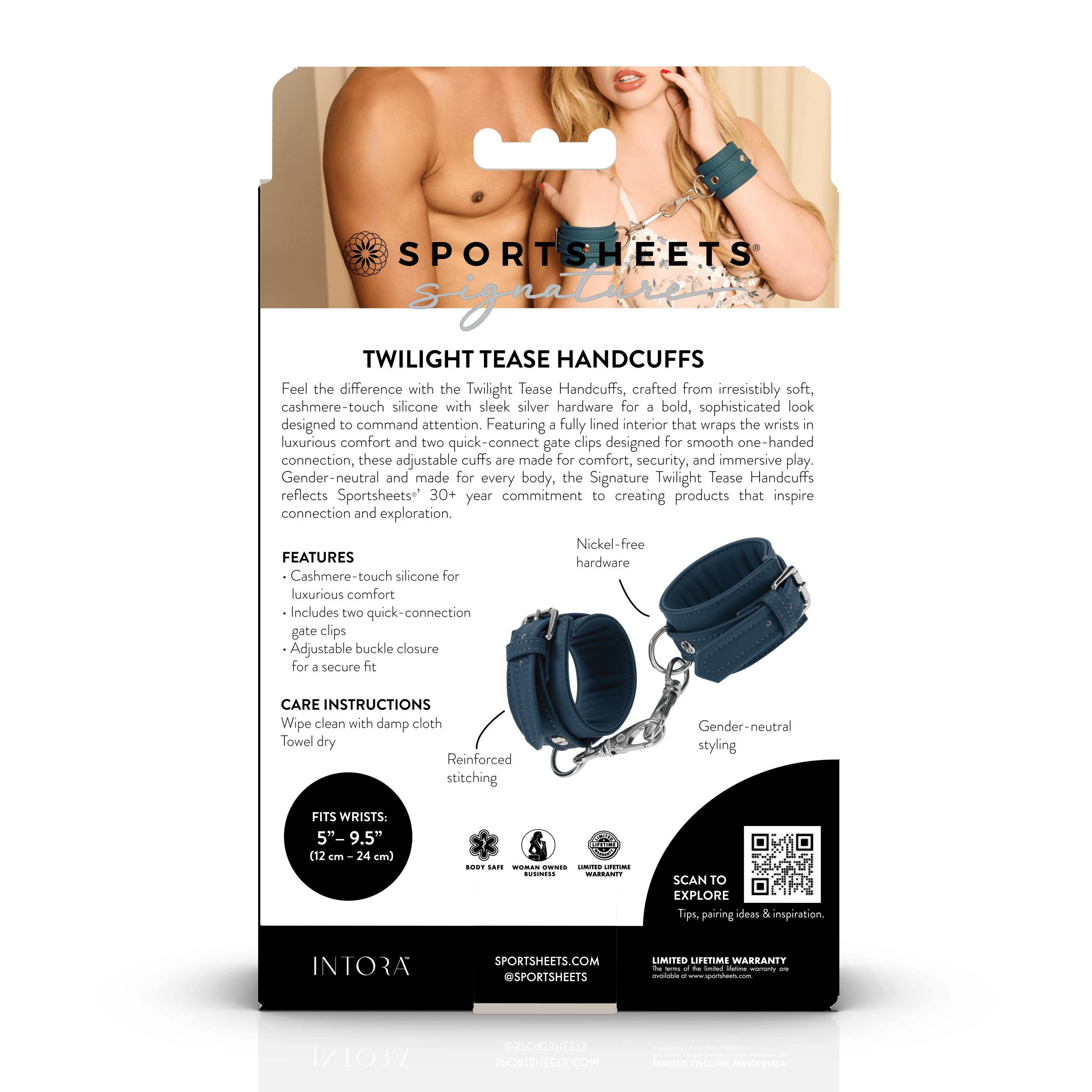 Sportsheets Signature Twilight Tease manette silicone blu