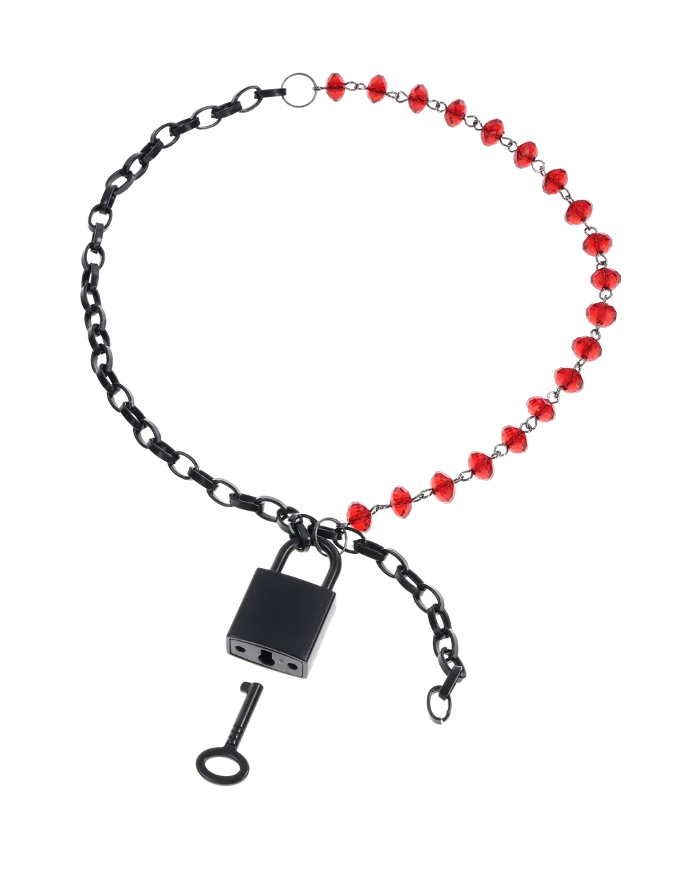Sex & Mischief Ex's Oh's Crystal Day Collar collare rosso