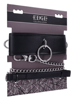 Sportsheets Edge Collare con Guinzaglio Imbottito Nero