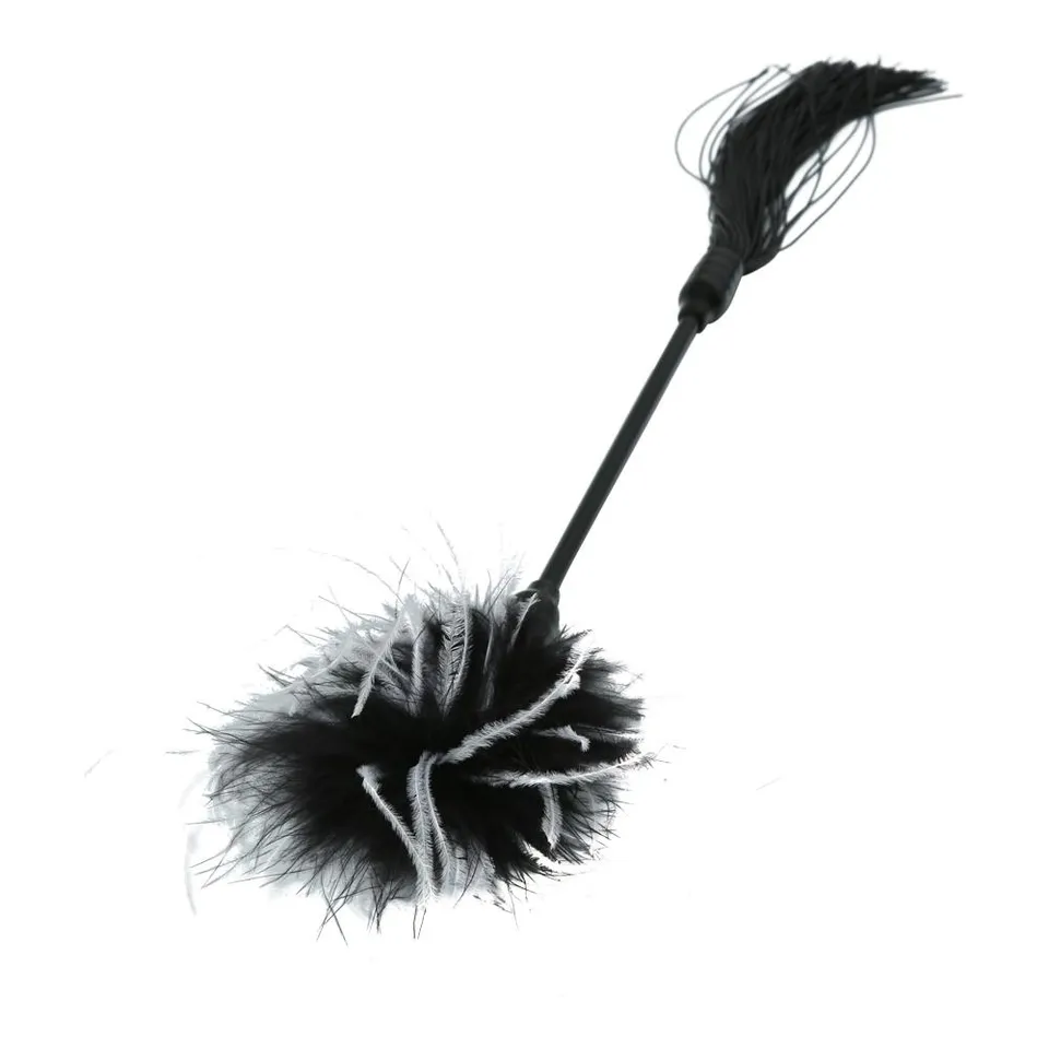 Sportsheets Whip & Tickle frustino bianco e nero 40 cm