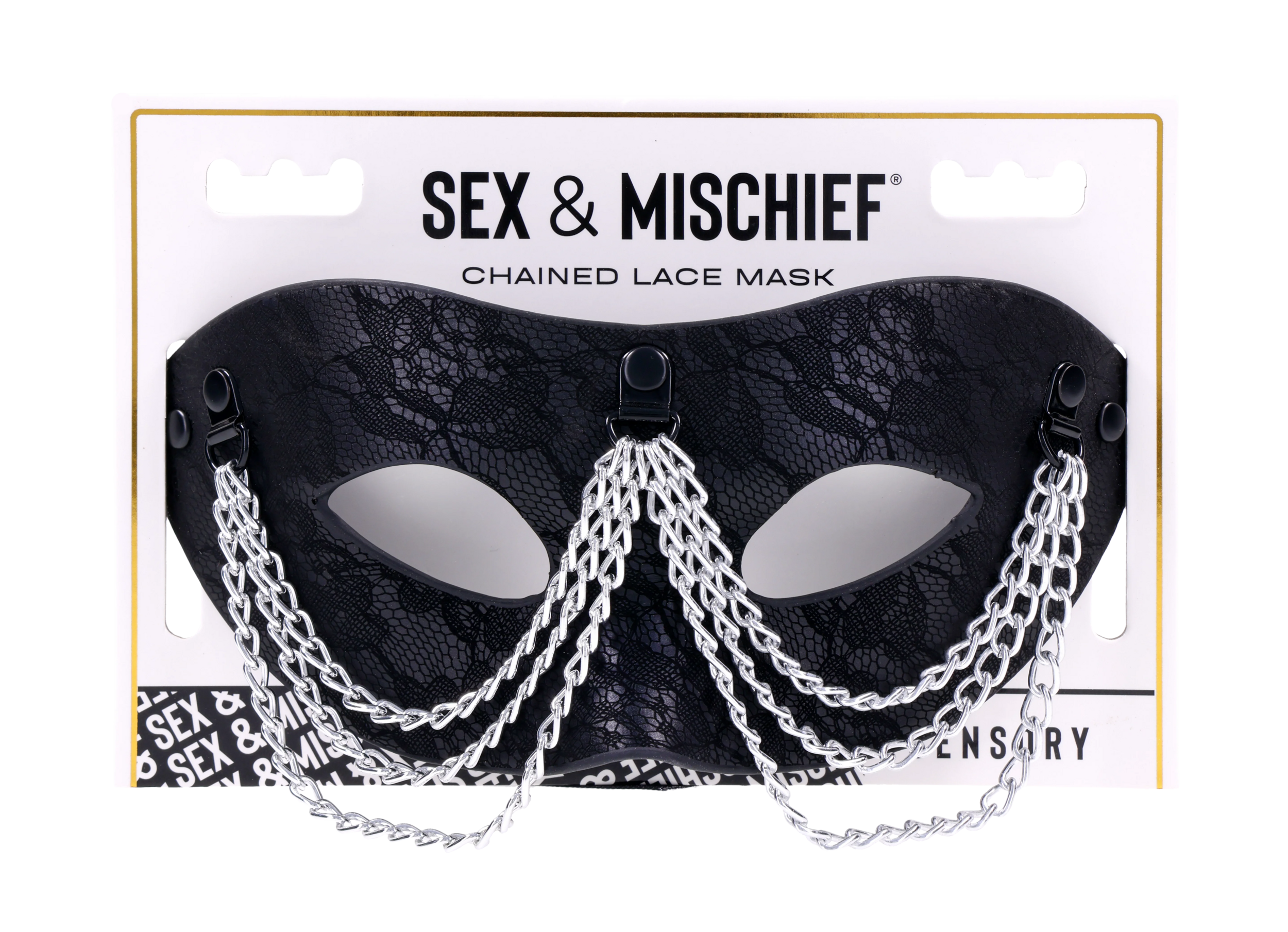 Sportsheets Chained Lace Maschera in Pizzo con Catene