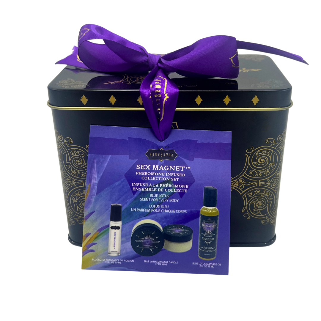 Kamasutra Sex Magnet Cofanetto Blue Lotus 3 Pezzi Floreale