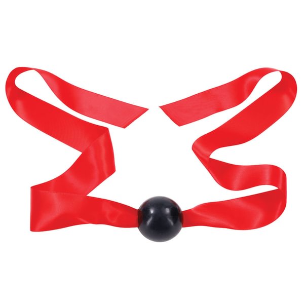 Sportsheets Amor Satin Ball Gag bavaglio raso rosso