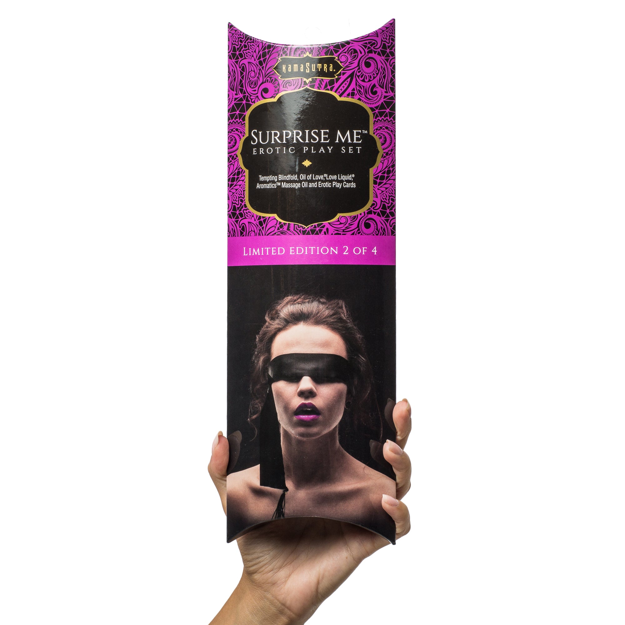 Kama Sutra Surprise Me kit erotico con benda e oli