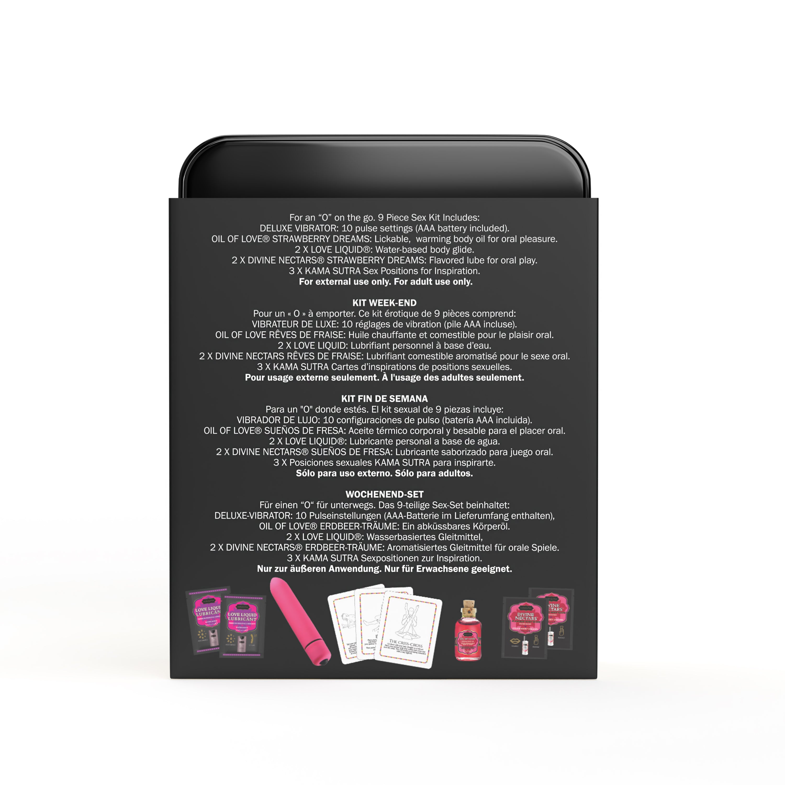 Kamasutra Weekender Kit Vibe kit viaggio cocco ananas