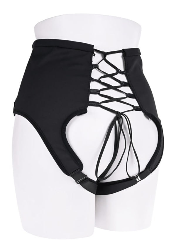 Sportsheets High Waisted Corset harness strap-on elastico