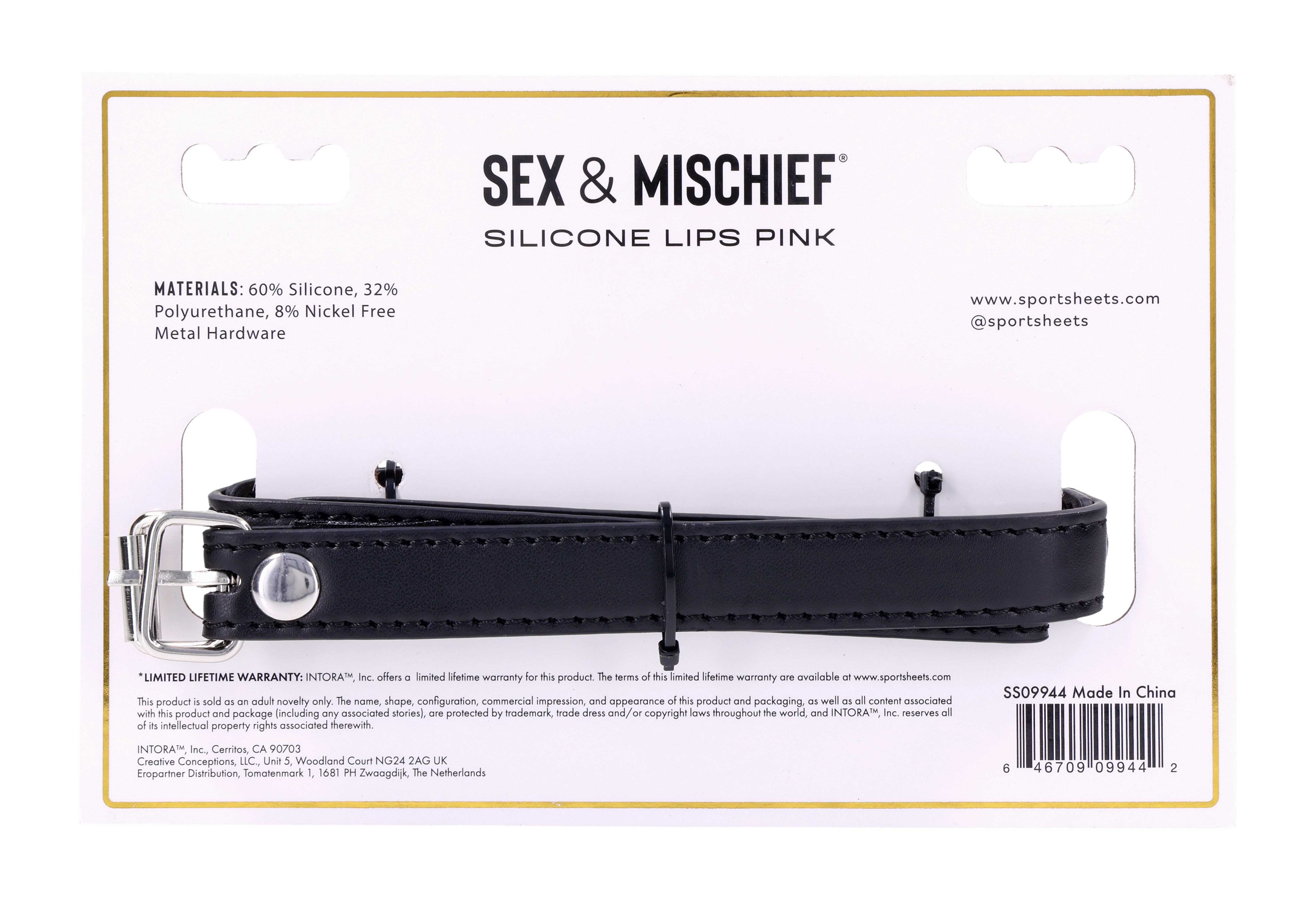 Sportsheets Sex Mischief Pink Silicone Lips bavaglio rosa
