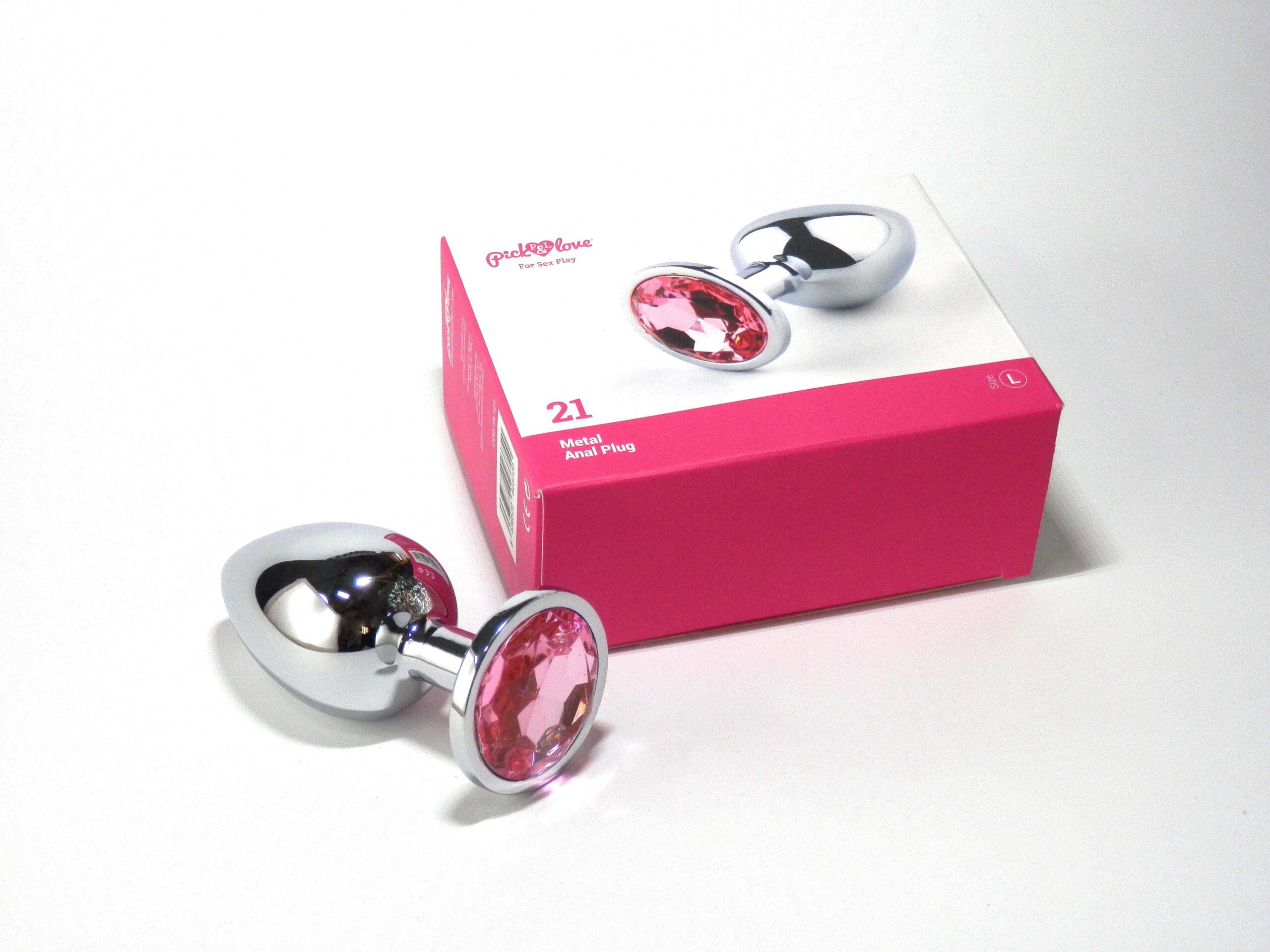 Pick&Love Plug Anale Diamante Plata gioiello rosa metallo