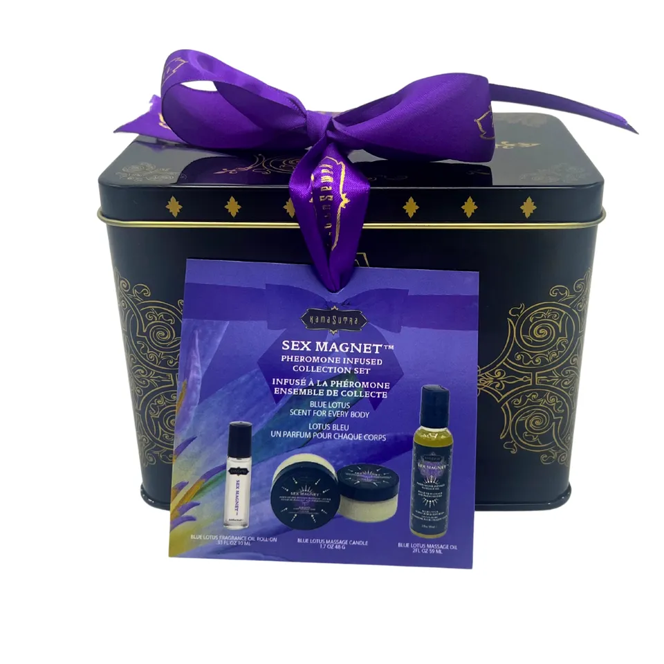 Kamasutra Sex Magnet Cofanetto Blue Lotus 3 Pezzi Floreale