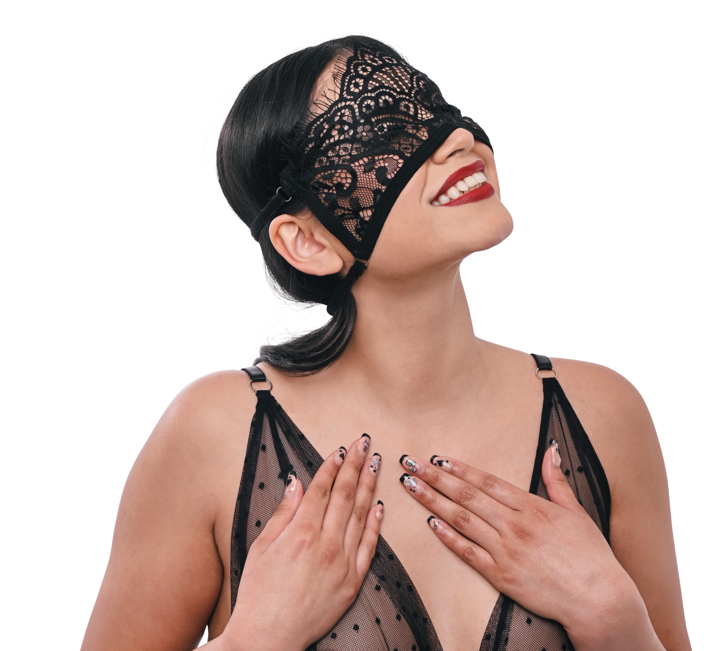 Sex & Mischief Veiled Vision Benda Bondage in Pizzo