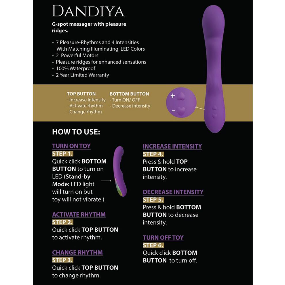 Kama Sutra Dandiya vibratore g-spot silicone ricaricabile