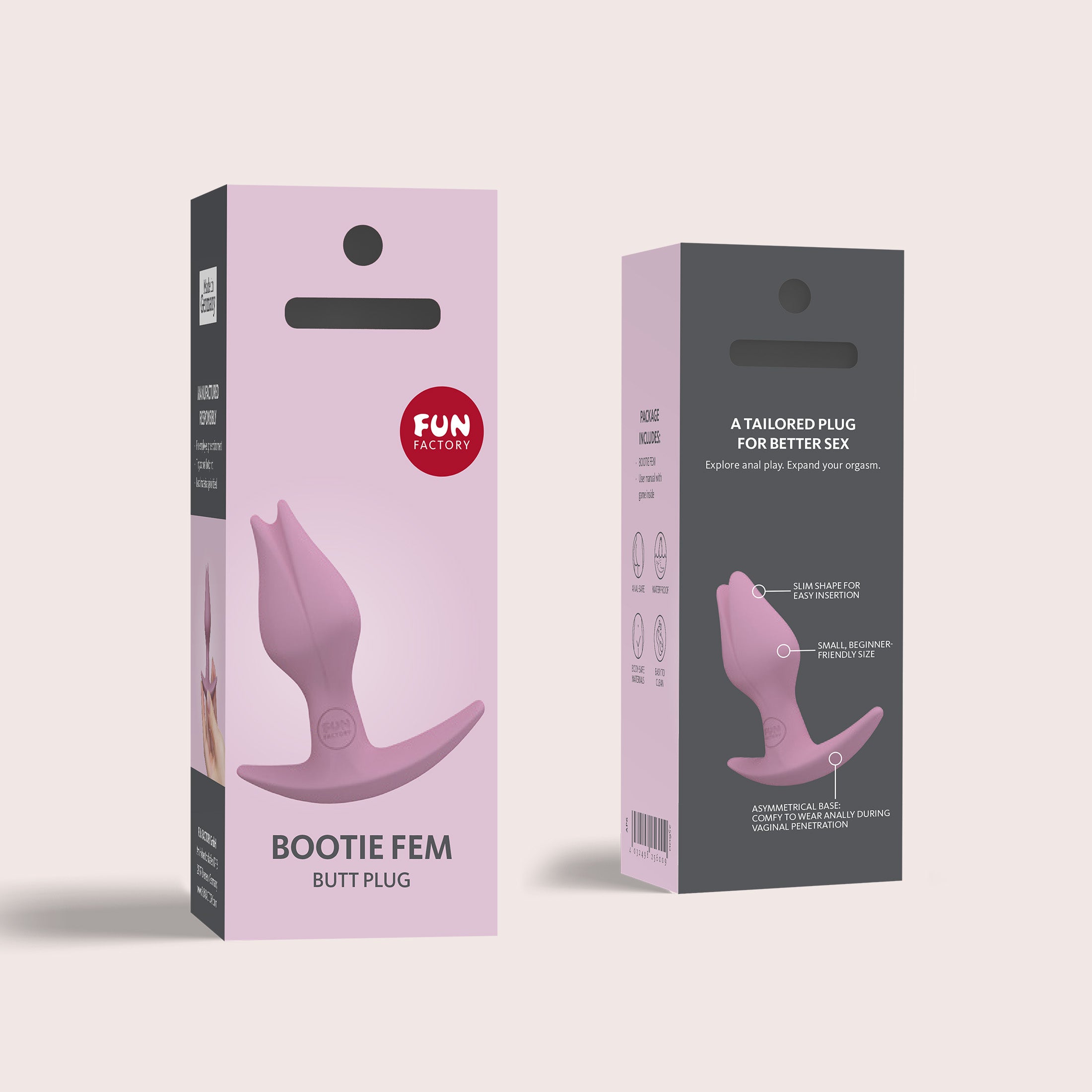 Yes For Lov Bootie Fem plug anale rosa in silicone medicale