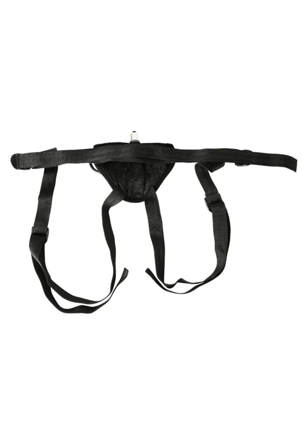 Sportsheets Velvet Strap On harness vibrante velluto nero