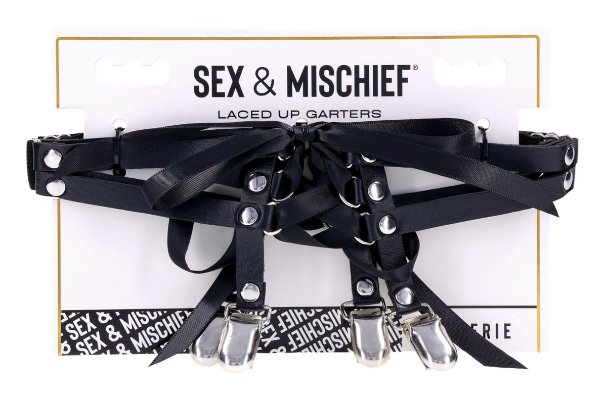 Sportsheets Laced Up Garters reggicalze nere