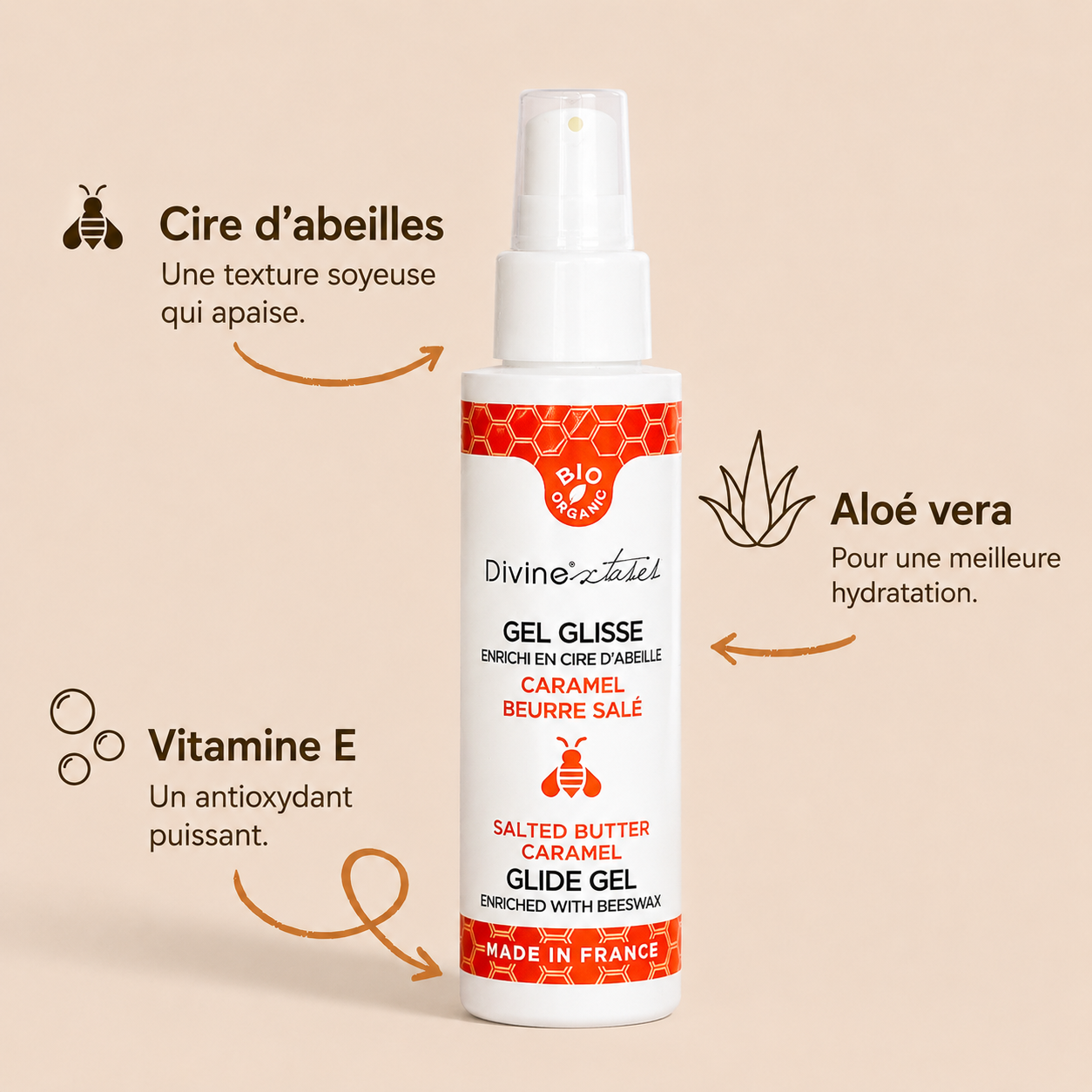 Divinextases Caramel Beurre Sale gel intimo 100 ml
