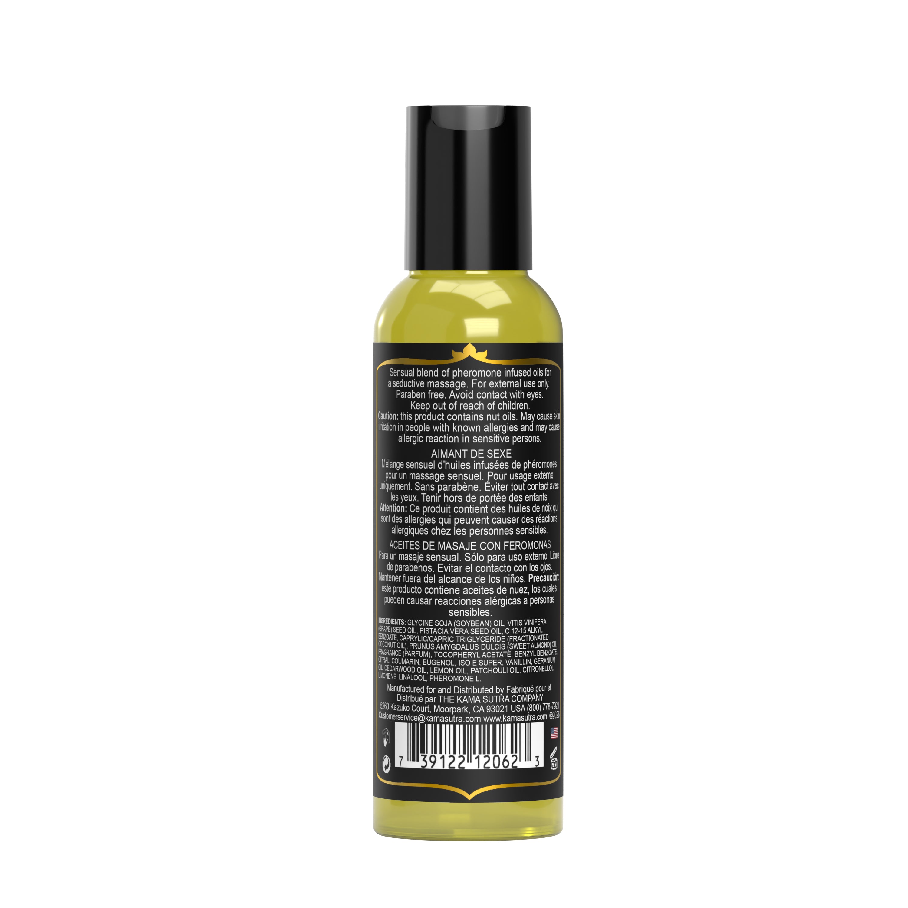 Kamasutra Sex Magnet Vanilla Amber olio massaggio feromoni 59 ml
