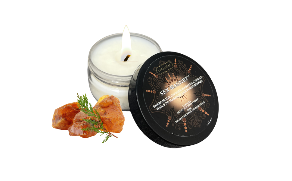 Kama Sutra Sex Magnet candela massaggio feromoni leather 59 g