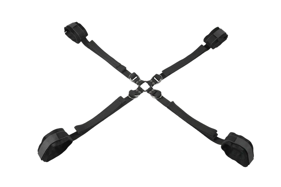 Sportsheets Velvet Noir set hog tie bondage regolabile