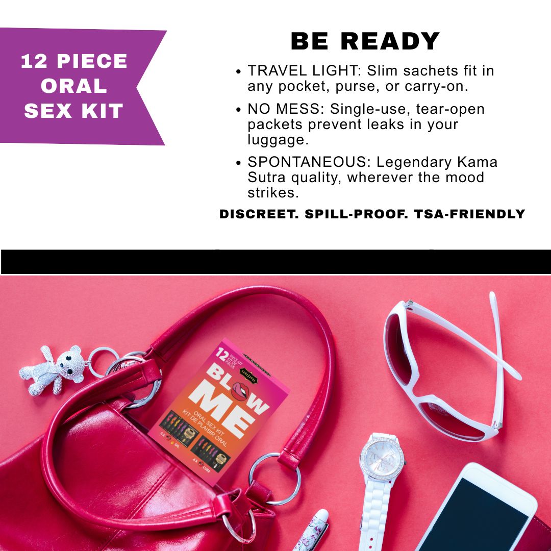 Kama Sutra Sex-to-Go Blow Me kit bacio 12 bustine fragola