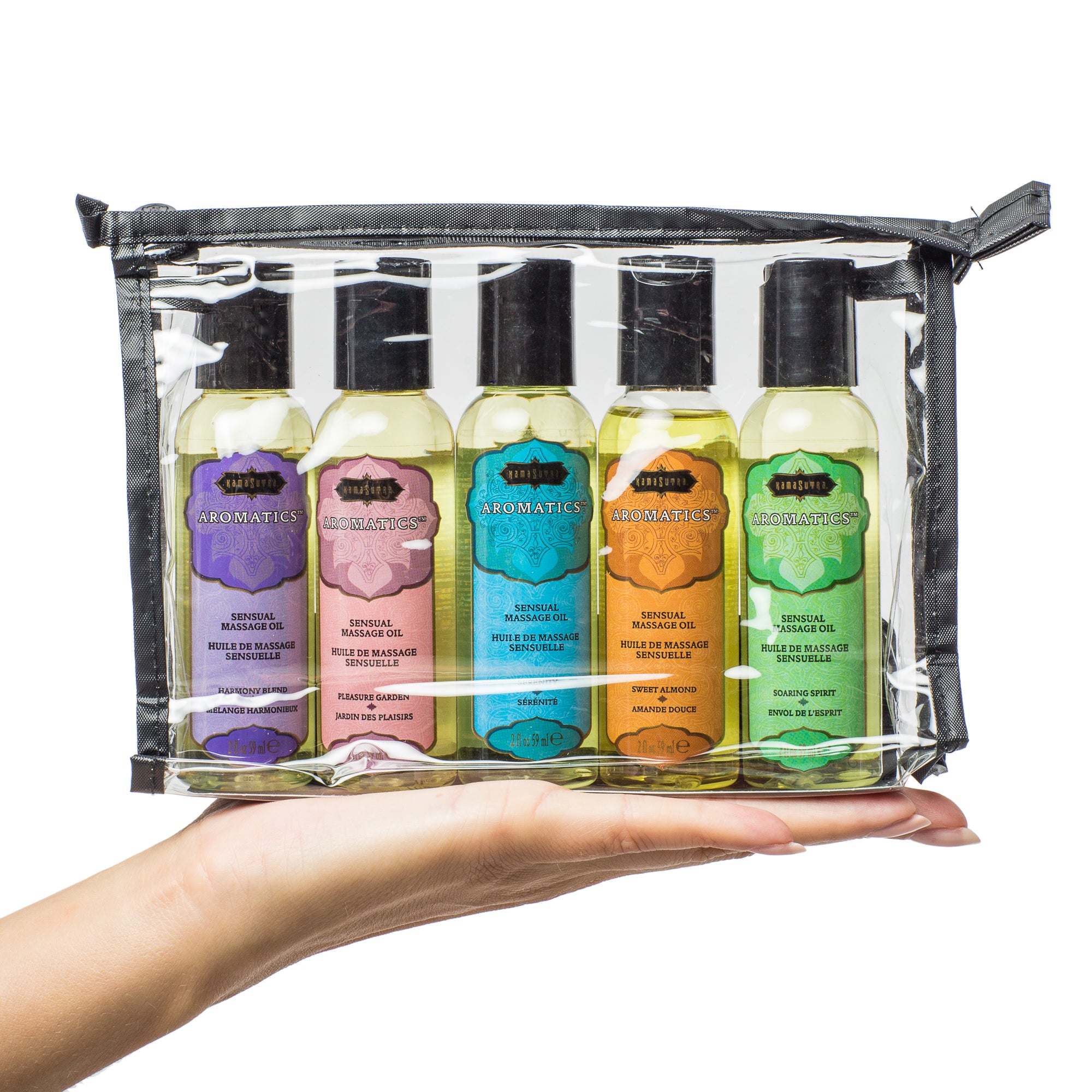 Kamasutra Massage Tranquility Kit olio massaggio 5 oli viaggio