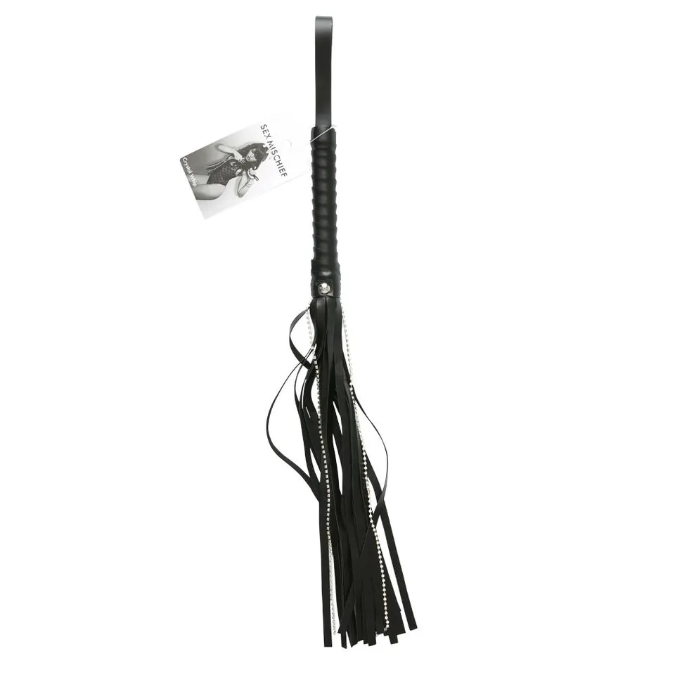 Sportsheets Sex & Mischief Crystal Whip frusta nera 61 cm
