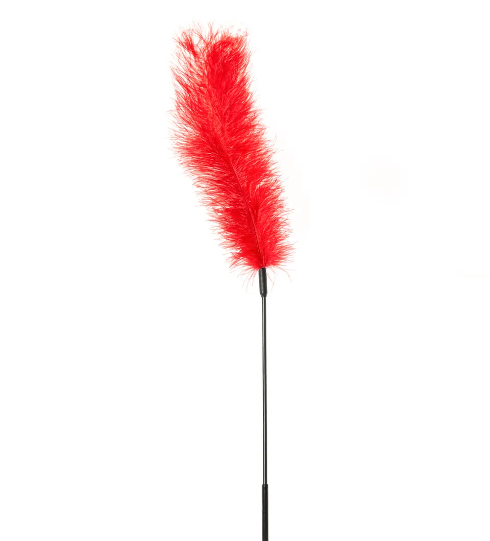 Sportsheets Ostrich Tickler Piume di Struzzo Rosso