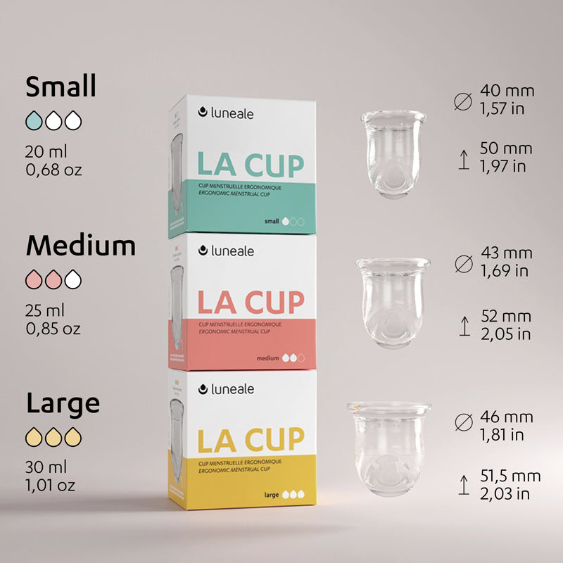 Luneale Coppetta mestruale francese silicone taglia S