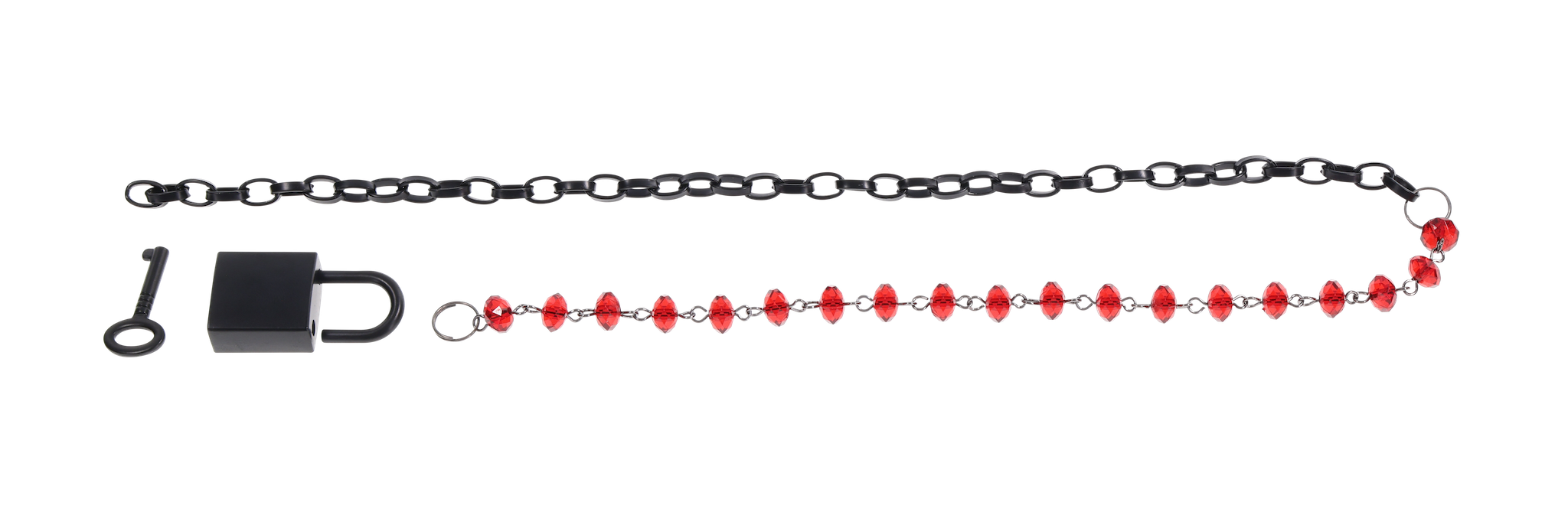 Sex & Mischief Ex's Oh's Crystal Day Collar collare rosso