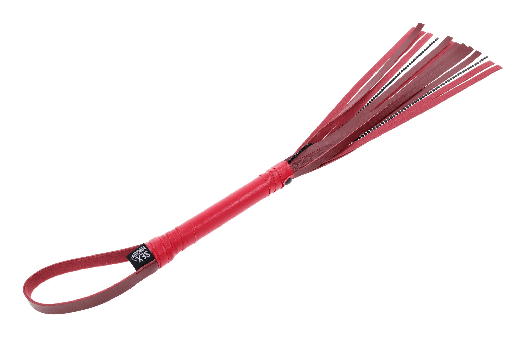 Sportsheets Ex's & Oh's Crystal flogger rosso con cristalli