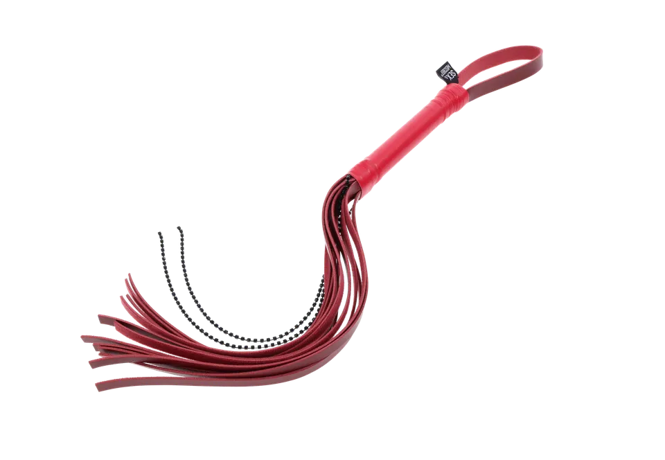 Sportsheets Ex's & Oh's Crystal flogger rosso con cristalli