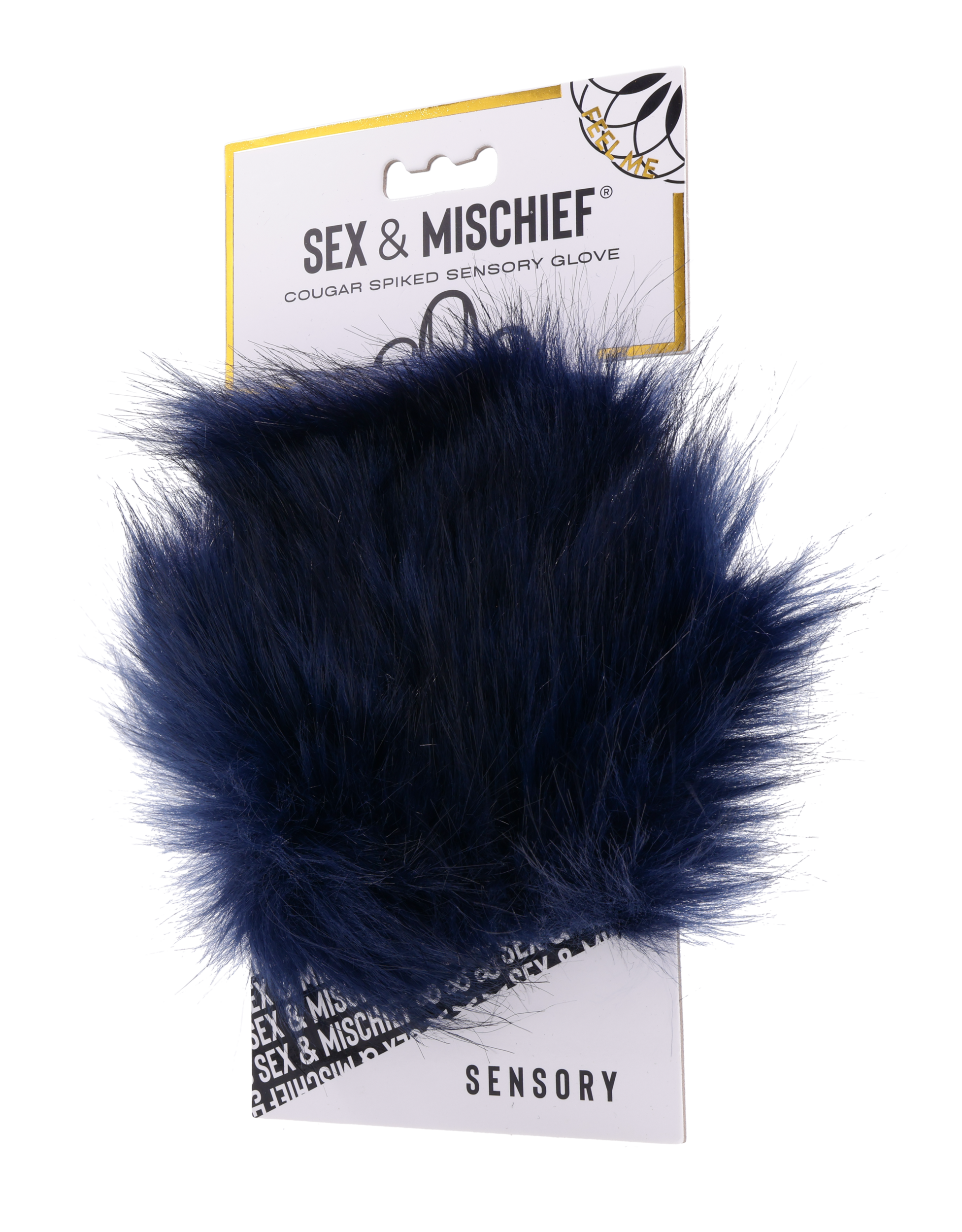 Sportsheets Sex & Mischief Cougar guanto sensoriale blu con borchie