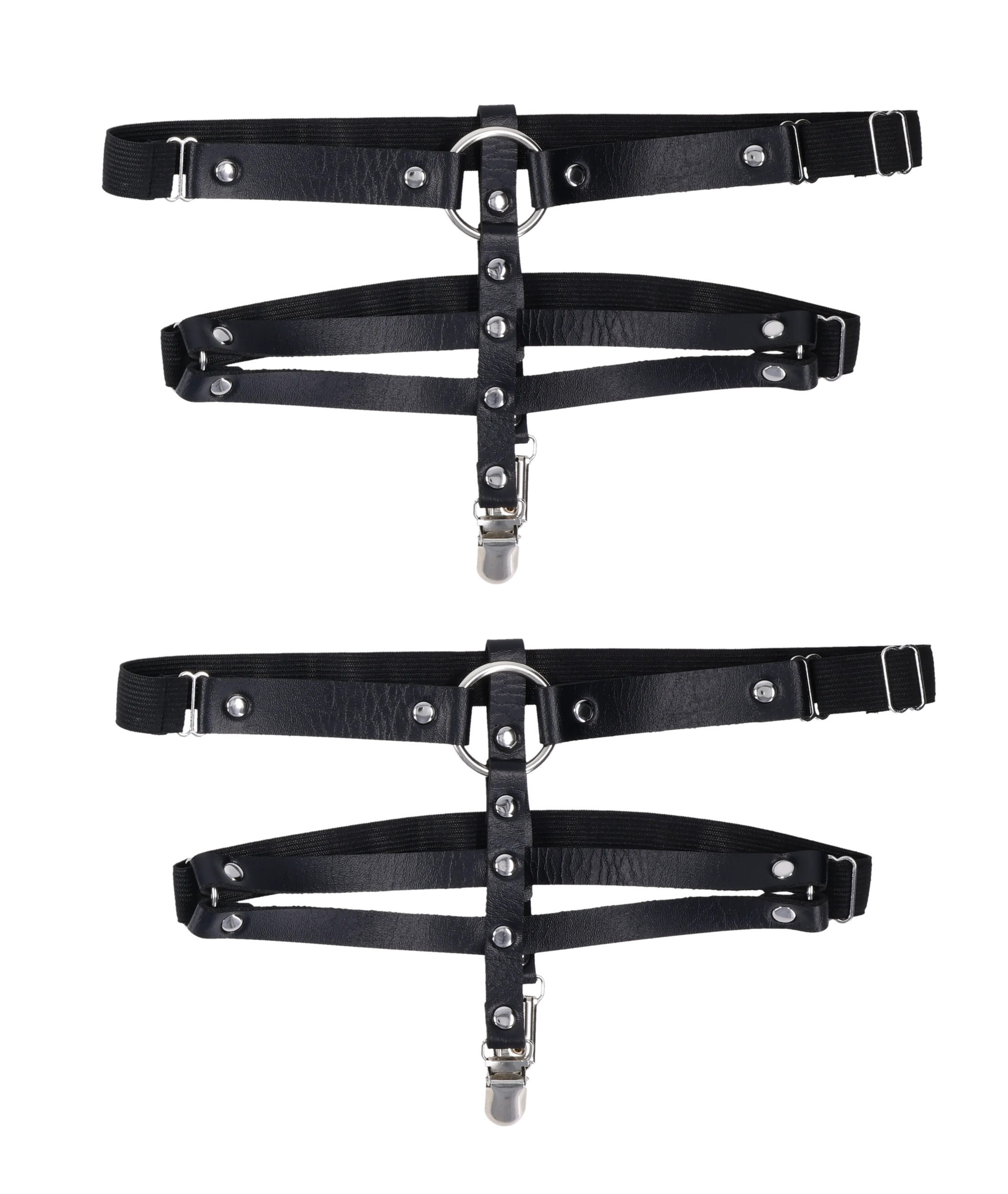 Sportsheets Shadow Garters reggicalze nero con anello