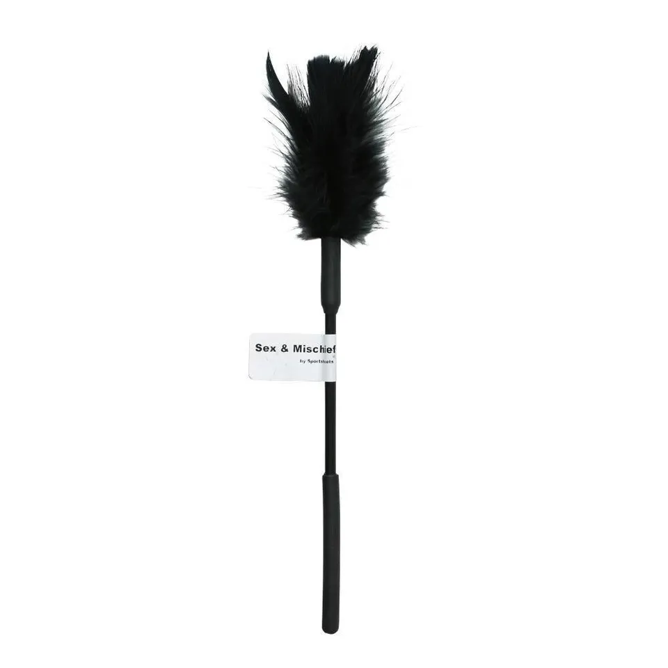 Sportsheets Sex & Mischief Black Feather Tickler piume nere