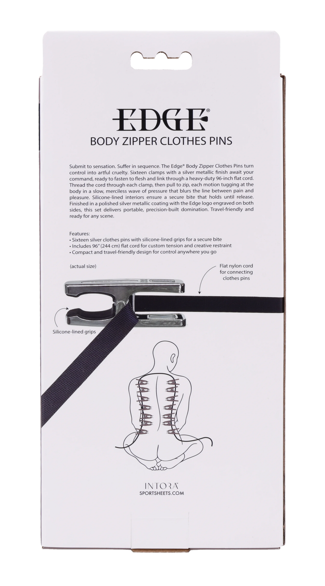 Sportsheets Edge Body Zipper pinze capezzoli 16 pezzi silicone