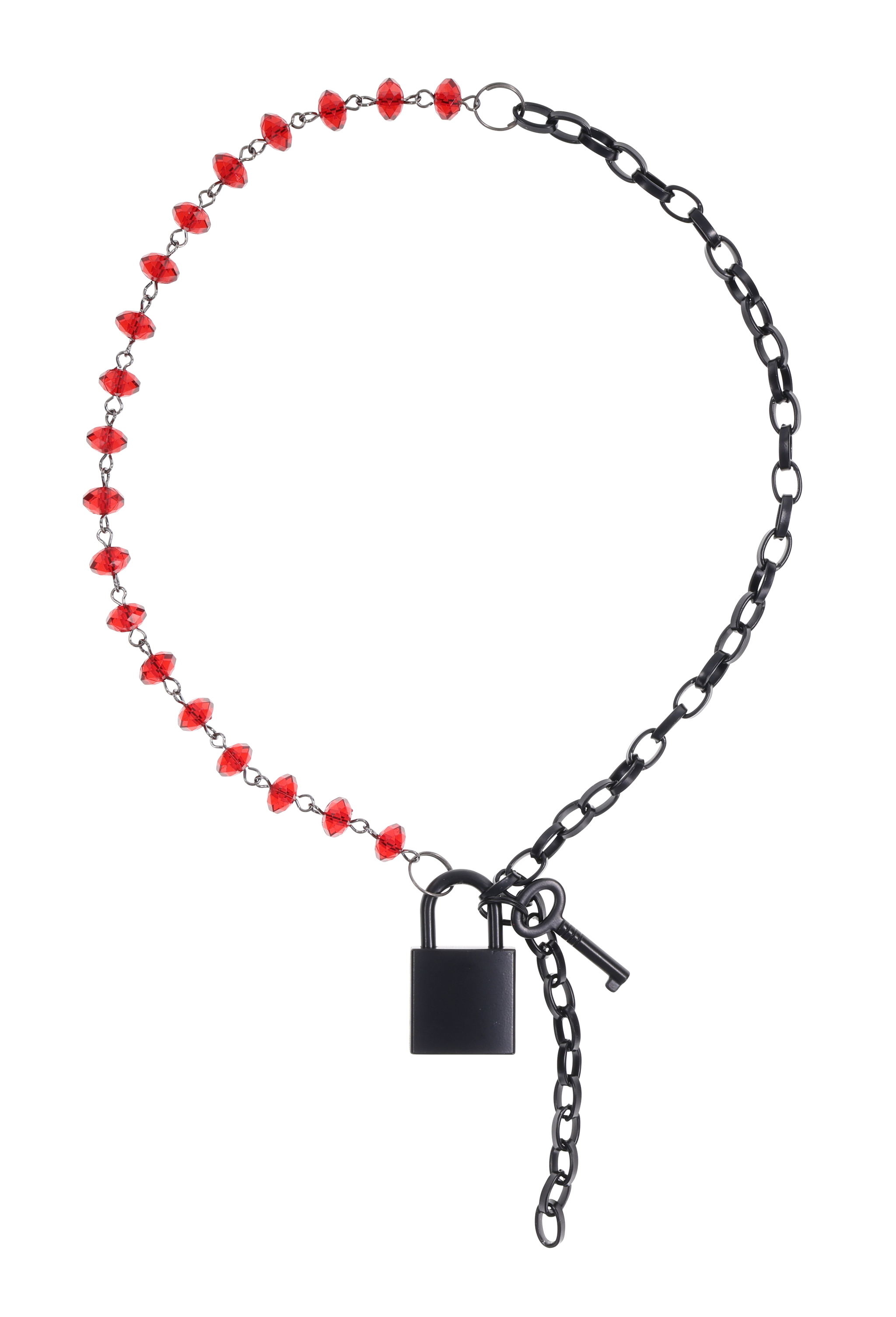 Sex & Mischief Ex's Oh's Crystal Day Collar collare rosso