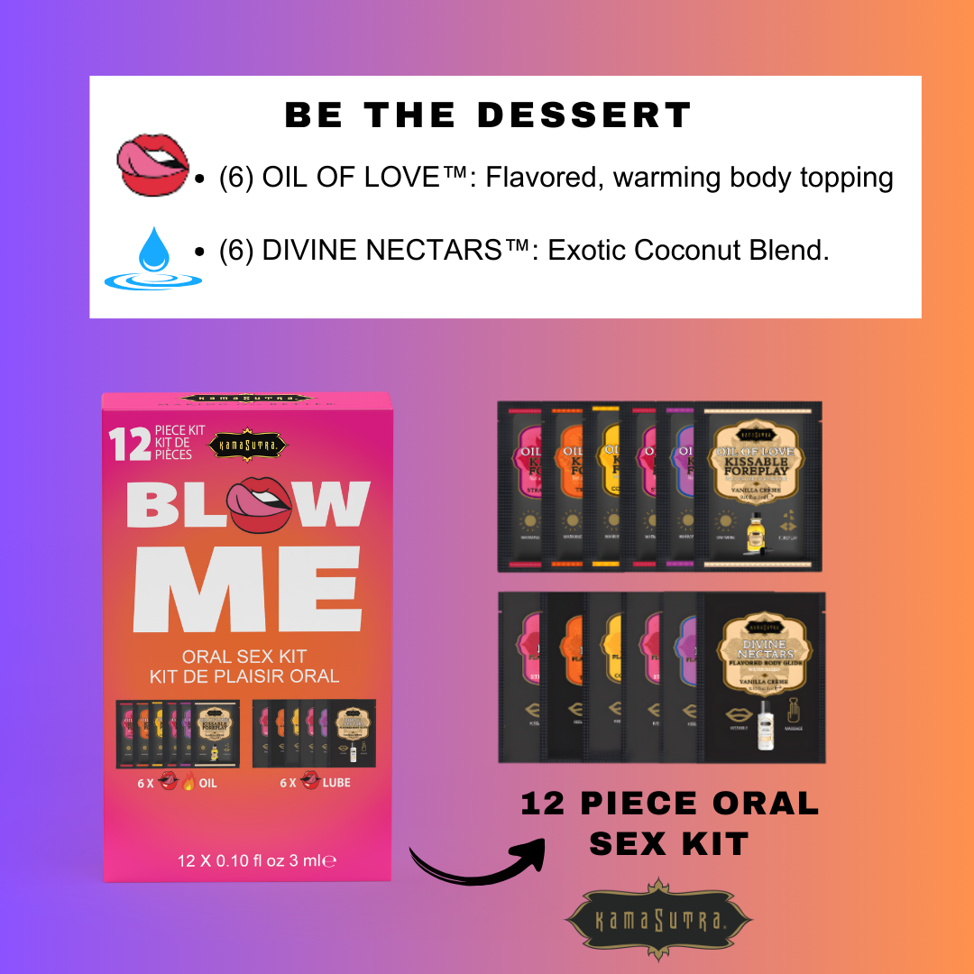 Kama Sutra Sex-to-Go Blow Me kit bacio 12 bustine fragola