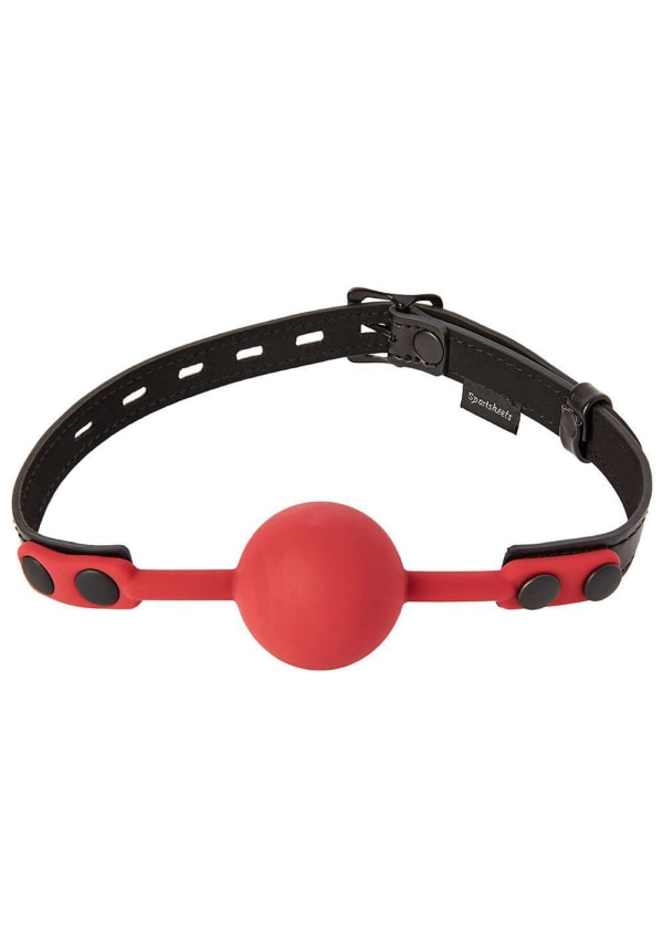 Sportsheets Saffron Ball Gag bavaglio silicone rosso