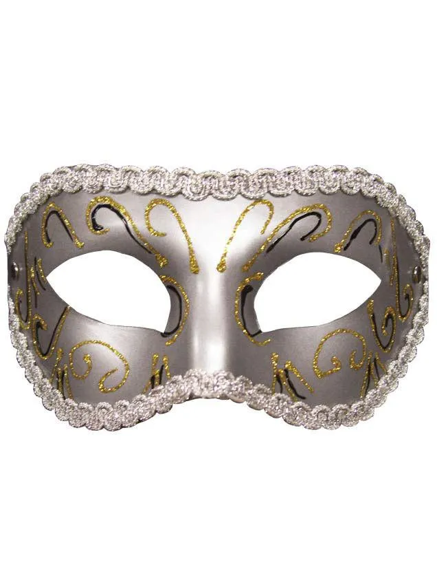 Sportsheets Masquerade Maschera occhi grigia nastri
