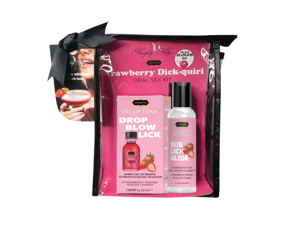 Kama Sutra Strawberry Dick-quiri kit sesso orale fragola